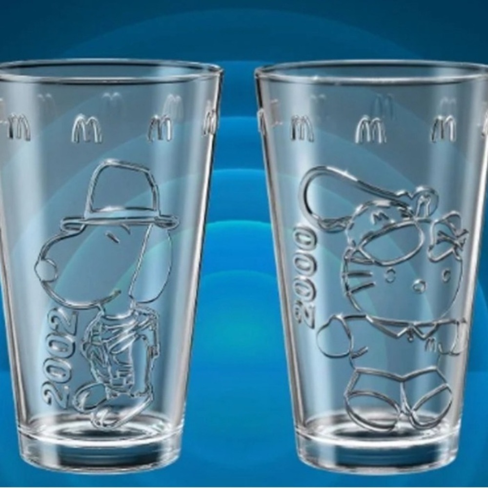 NEW Sealed McDonald's Peanuts/Hello Kitty Glass 2024 Collection Limited Edition